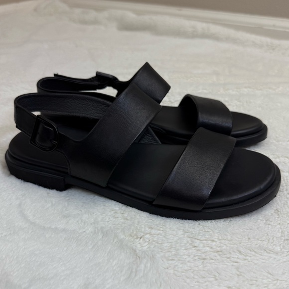 Camper Women’s Edy Black Leather Strappy Sandals Sz 38(7.5), Like New - Picture 2 of 9